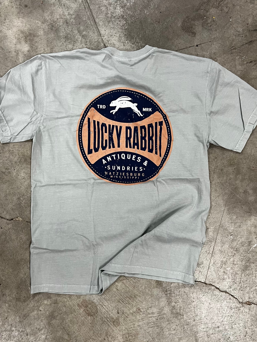 Lucky Rabbit Round Emblem - Comfort Color Short Sleeve